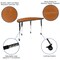 Flash Furniture Mobile 47.5" Circle Wave Oak Table Set-18" Chairs XU-GRP-18CH-A48-HCIRC-OAK-T-A-CAS-GG - alternate 2